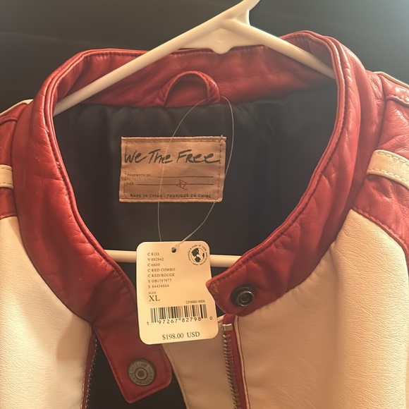 NWT Free People We The Free Retro Vegan Moto Jacket - Picture 5 of 16